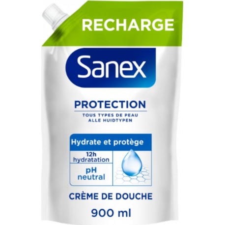 SANEX Crème de douche Protection Hydratant Protecteur pH Neutral Tous Types de Peau 900ml