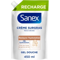SANEX Crème de douche Peaux Sèches Hydratante Eco Pack Derma Care Surgras 450ml