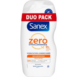 SANEX Gel Douche Zero Hypoallergénique Nourishing Peaux Sèches