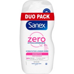 SANEX Gel Douche Zero Hypoallergénique Sensitive Peaux Sensibles