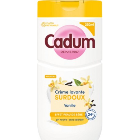 CADUM Crème Lavante Surdoux Vanille Effet Peau de Bébé