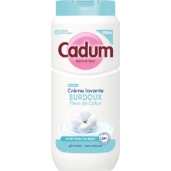 CADUM Crème Lavante Surdoux Fleur De Coton Effet Peau de Bébé Ph Neutre 500ml