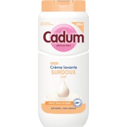 CADUM Crème Lavante Surdoux au Lait Effet Peau de Bébé Ph Neutre 500ml