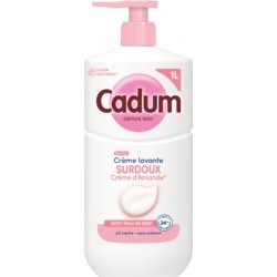 CADUM Crème Lavante Surdoux Crème d'Amande Effet Peau de Bébé Ph Neutre 1L