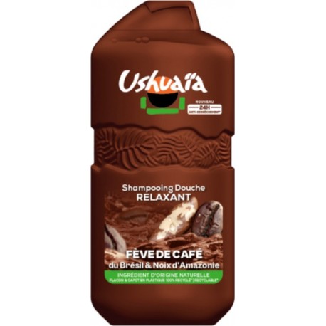 USHUAIA Gel Douche Relaxant Fève de Café Anti-Dessèchement Ingrédient D'Origine Naturelle 280ml