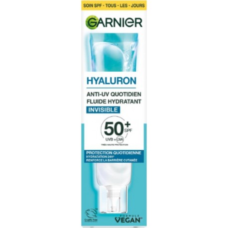 GARNIER Fluide Hydratant invisible anti-uv quotidien SPF50+ à l'hyaluron 40ml