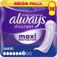 ALWAYS Serviettes pour Fuites Urinaires Maxi Protection Discreet