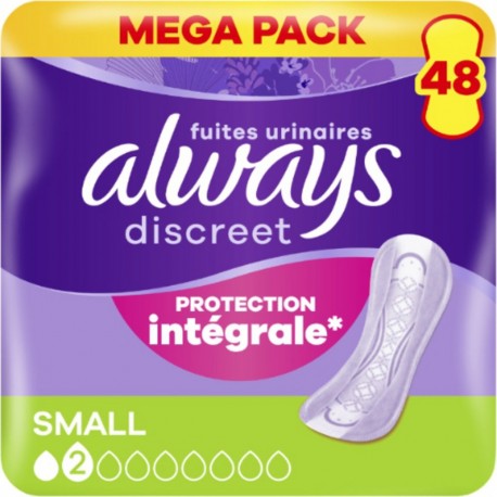 ALWAYS Serviettes pour Fuites Urinaires Protection Intégrale Small Discreet