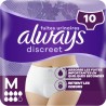 ALWAYS Culottes pour Fuites Urinaires Taille M 36-42 Discreet