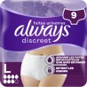ALWAYS Culottes pour Fuites Urinaires TailleL 44-54 Discreet