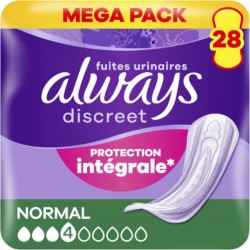 ALWAYS Serviettes pour Fuites Urinaires Protection Intégrale Normal Discreet