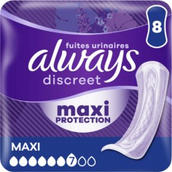 ALWAYS Serviettes pour Fuites Urinaires Maxi Protection Discreet