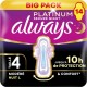 ALWAYS Serviettes Hygiéniques avec Aillettes Flux Modéré Taille 4 Platinum Secure Night
