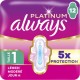 ALWAYS Serviettes Hygiéniques avec Ailettes Flux Léger à Modéré Taille 1 Platinum