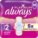 ALWAYS Serviettes Hygiéniques avec Ailettes Flux Modéré Taille 2 Platinum