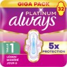 ALWAYS Serviettes Hygiéniques Platinum Avec Ailettes Flux Léger / Modéré Jour Taille 1