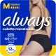 ALWAYS Culotte menstruelle Taille 40/42 Noire Lavable Hipster Flux Modéré à Abondant
