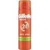 GILLETTE Gel à Raser 2in1 Protège & Hydrate pour Peaux Sensible à l'Huile d'Amande Douce Fusion 200ml