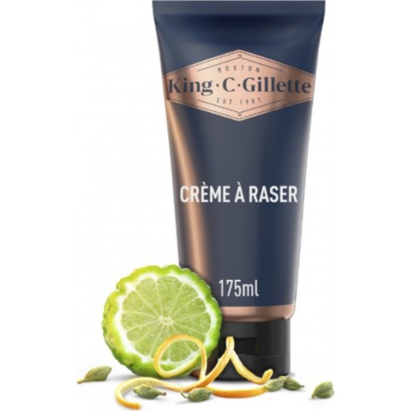 GILLETTE Crème à Raser Homme Protecteur Rasage de Qualité King C. Gillette 175ml