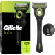 GILLETTE Rasoir Pour Homme Avec Barre Exfoliante Support Mural Edition Neon Night