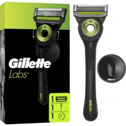 GILLETTE Rasoir Pour Homme Avec Barre Exfoliante Support Mural Edition Neon Night
