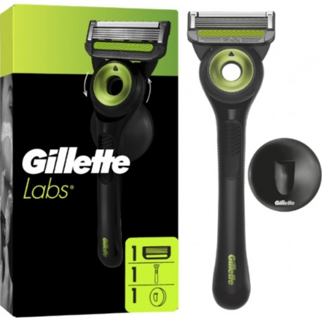 GILLETTE Rasoir Pour Homme Avec Barre Exfoliante Support Mural Edition Neon Night