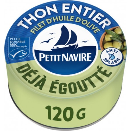 PETIT NAVIRE Thon Entier avec un Filet d'Huile d'Olive