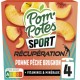 POM'POTES Compote Sport Récupération Pomme Pêche Brugnon