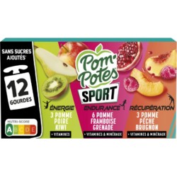 POM'POTES Compote SPORT Multivariétés Energie Endurance Récupération