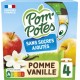 POM'POTES Compote Compotes Gourdes SSA Pomme Vanille 4x90g