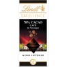 LINDT Tablette De Chocolat Noir Intense Café Nicaragua Noir 70%