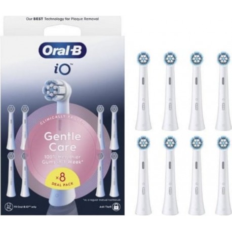 ORAL B Brossettes Oral-b Io Refills Gentle Care Pack De 8 Blanc