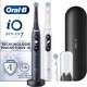 Oral-B ORAL B Io 7 Io 7 Lot De 2, Brosses A Dents Électriques Noire Et Blanche, 3 Brossettes, 1 Étui De Voyage