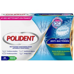 Polident Anti-Bactérien Comprimés Quotidiens 36 Comprimés