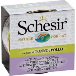 SCHESIR Patee Pour Chat Avec Bouillon Schesir Boite 70g 70g Filet De Poulet