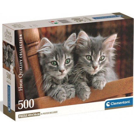 CLEMENTONI KITTENS - PUZZLE COMPACT 500 PIECES