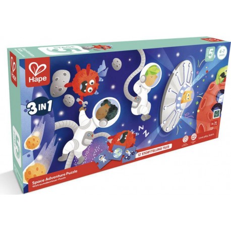 HAPE PUZZLE 3 EN 1 INTERGALACTIQUE