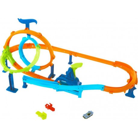HOT WHEELS PISTE DOUBLE LOOPINg