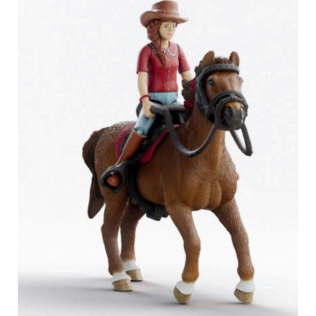 SCHLEICH FIGURINE HANNAH ET CAYENNE