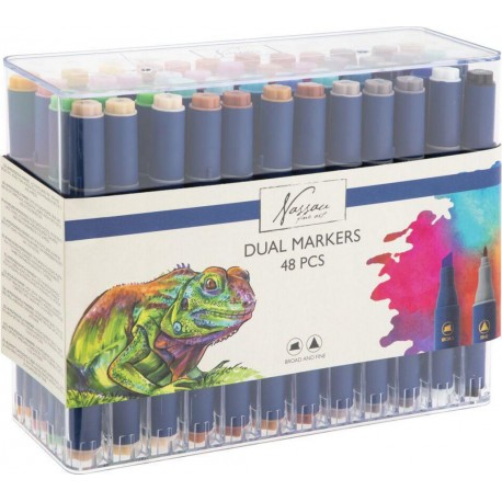 SIDJ MARQUEURS DOUBLE POINTE 48 PIECES
