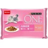 PURINA ONE Junior - Sachet fraîcheur au saumon - Pour chaton de 1 à 12 mois 4X85g