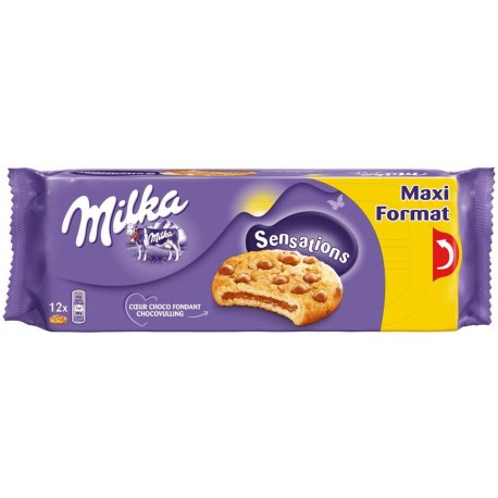 Milka Cookies Sensations Coeur Choco Fondant Maxi Format 312g (lot de 6)
