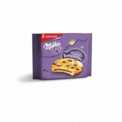 Milka 2 Cookies Sensations Coeur Choco Fondant 52g (lot de 4 soit 8 cookies)