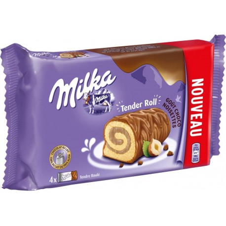 Milka Tender Roll Goût Choco Noisettes 148g (lot de 9)