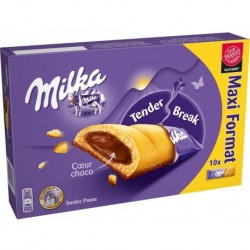 Milka Tender Break par 10 Biscuits Coeur Choco Maxi Format 260g (lot de 3 soit 30 barres)