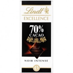 Lindt Excellence Noir Intense 70% Cacao 100g (lot de 4)