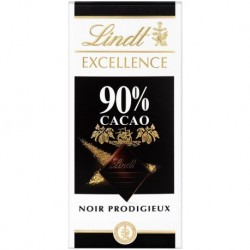 Lindt Excellence Noir Prodigieux 90% Cacao 100g (lot de 4)