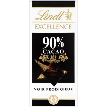 Lindt Excellence Noir Prodigieux 90% Cacao 100g (lot de 8)