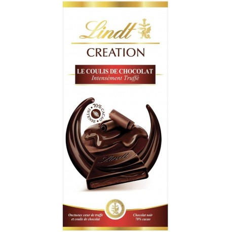 Lindt Création Le Coulis de Chocolat Noir 70% Cacao Intensément Truffé 150g (lot de 8)