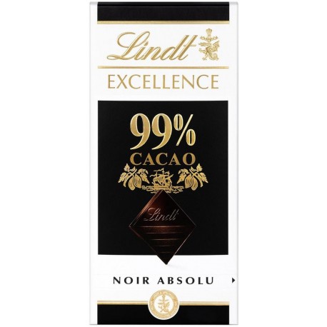 Lindt Excellence Noir Absolu 99% Cacao 100g (lot de 4)